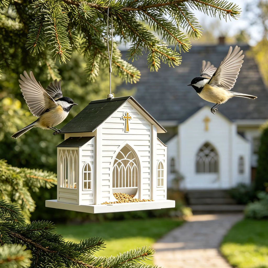 Happy Birds Chapel – Solar Glow Bird House